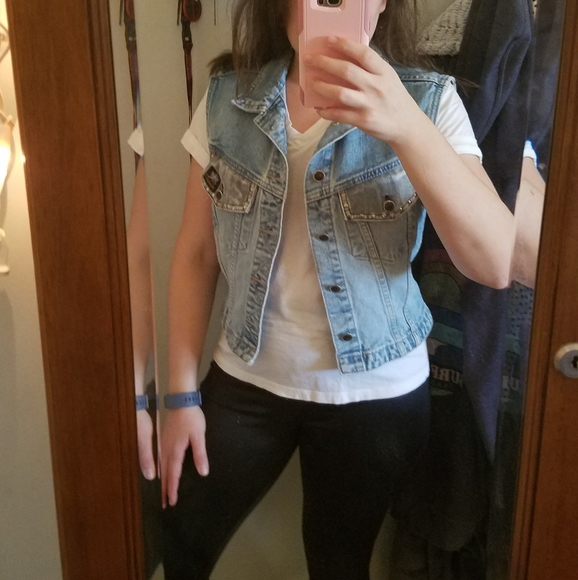 SOLD - Vintage denim vest jacket - Picture 4 of 6